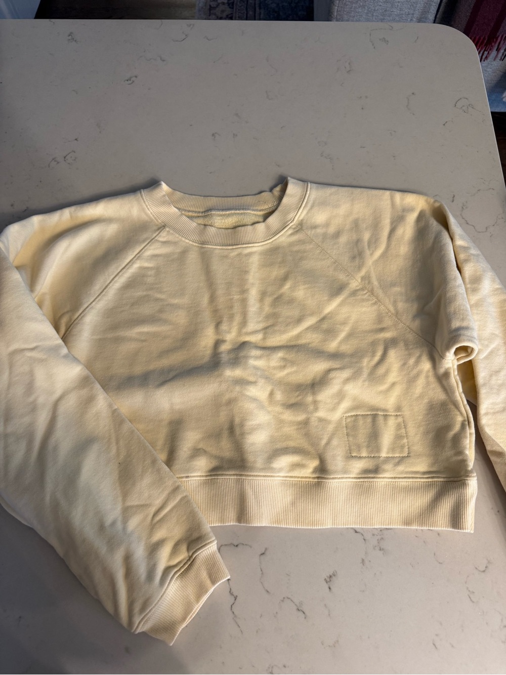 Daily Drills Yellow Cropped Crewneck